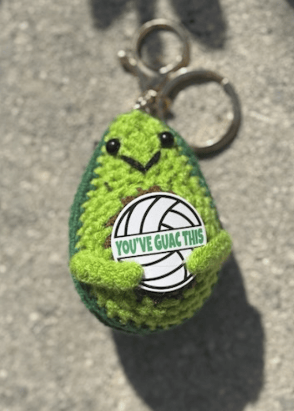 Avocado Volleyball Keychain